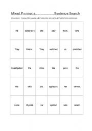 English worksheet: pronoun