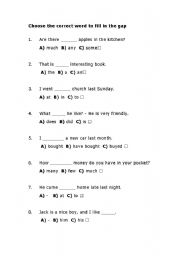 English worksheet: Grammar Review Elementary Level