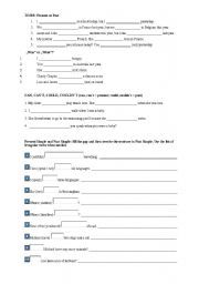 English worksheet: Simple Tenses