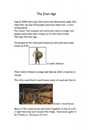 English worksheet: The Iron Age