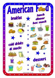 American Food - Poster - Picture Dictionary