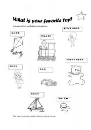 English Worksheet: My toys: a quick activity for 8 year-old children.