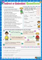 English Worksheet: Indirect or Embedded Questions