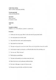 English worksheet: Clock Match Activity for function