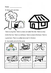 English Worksheet: There is / There are practice