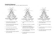 English worksheet: Decorate the Christmastree