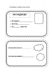 Printable Passport Template For Teachers