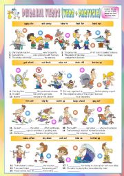 Phrasal Verbs (Eleventh series). Exercises (Part 2/3). Key included!!! 