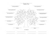 English Worksheet: Family Tree Chart