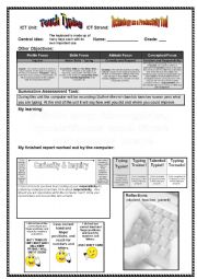 English worksheet: Assessment Sheet for Keyboarding