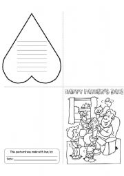 English Worksheet: Fathers Day Card (1/3)