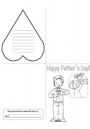 English Worksheet: Fathers Day Card (3/3)