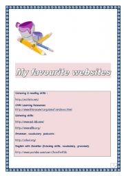 English Worksheet: My favourite websites (For LAB CLASSES)