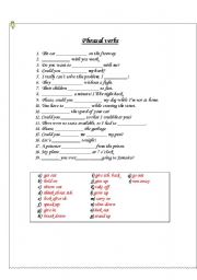 English Worksheet: Phrasal verbs - exercise