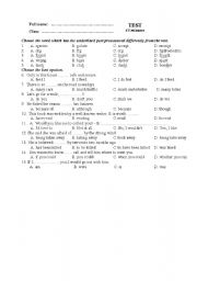 English worksheet: test