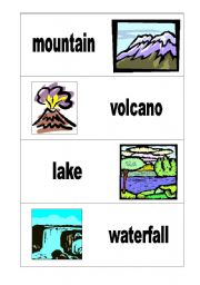 English worksheet: nature flash-cards