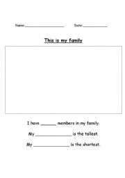 English worksheet: My Family Members