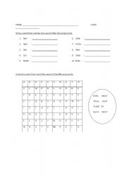 English worksheet: recycle-homophones