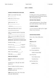 English worksheet: General information