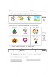 English Worksheet: Seasons