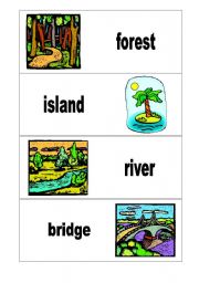 English worksheet: nature flash-cards 2