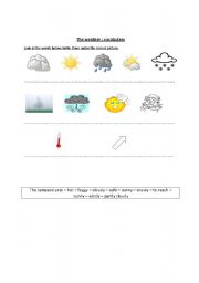English worksheet: The weather