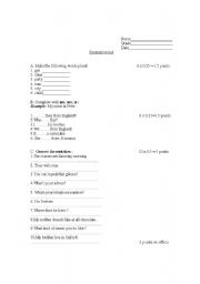 English Worksheet: worksheet