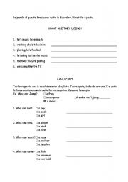 English worksheet: Excercice present continuous