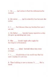 English Worksheet: Used to Exercise