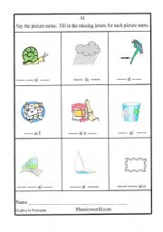 English worksheet: Phonetic sounds