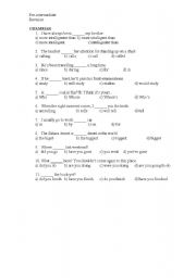 English worksheet: Revision (intermediate)