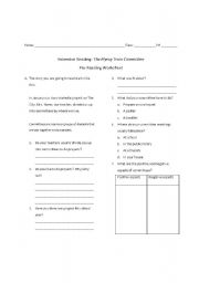 English worksheet: the flying train committee - pre-reading