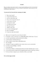 English Worksheet: Idioms