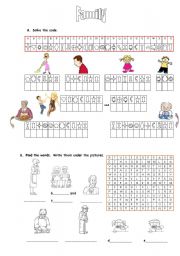 Family decoding and wordsearch