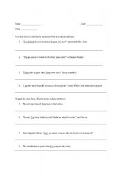 English worksheet: Grammar Worksheet