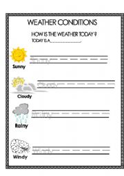 Weather Condition - ESL worksheet by bmwgordita
