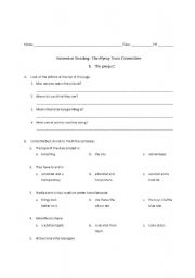 English Worksheet: the flying train committee part 1