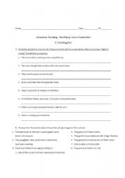English worksheet: the flying train committee part 2