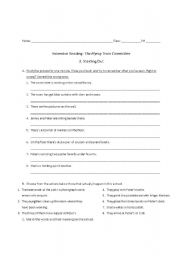 English Worksheet: the flying train committee part 2