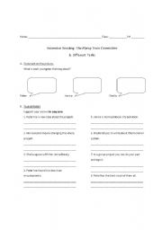 English Worksheet: the flying train committee part 3