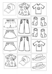English Worksheet: Put the clothes in the Washing machine!