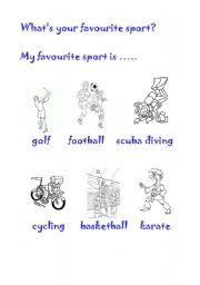 English Worksheet: Whats your favourite sport?