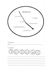 English Worksheet: the time