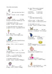 English Worksheet: 6 th grade exercises