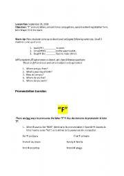 English Worksheet: Lesson Plan 1