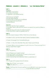 English Worksheet: Friends - All the resolutions - season 5 episode 11 