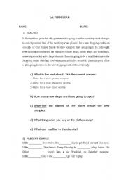 English Worksheet: test