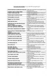 English Worksheet: English proverbs