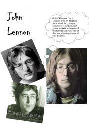 English Worksheet: Imagine by John Lennon