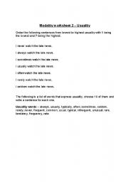 English Worksheet: Modality